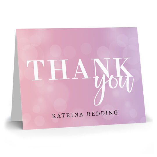 Gradient Folded Thank You Note Cards